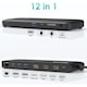Докинг станция, 12 в 1 WAVLINK Hub, разширете до 3 монитора с DisplayPort 4k DP, 2 x HDMI, Gigabit Ethernet, 100 W PD, 3 USB 3.0 порта, 1 x USB 3.0 BC 1.2, SD/TF, Audio/Mic, за Windows 7/8/10/11, Mac OS X