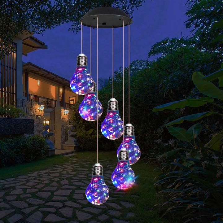 Слънчева лампа YANYXR, многоцветен LED, 70x12.5см, външен декор