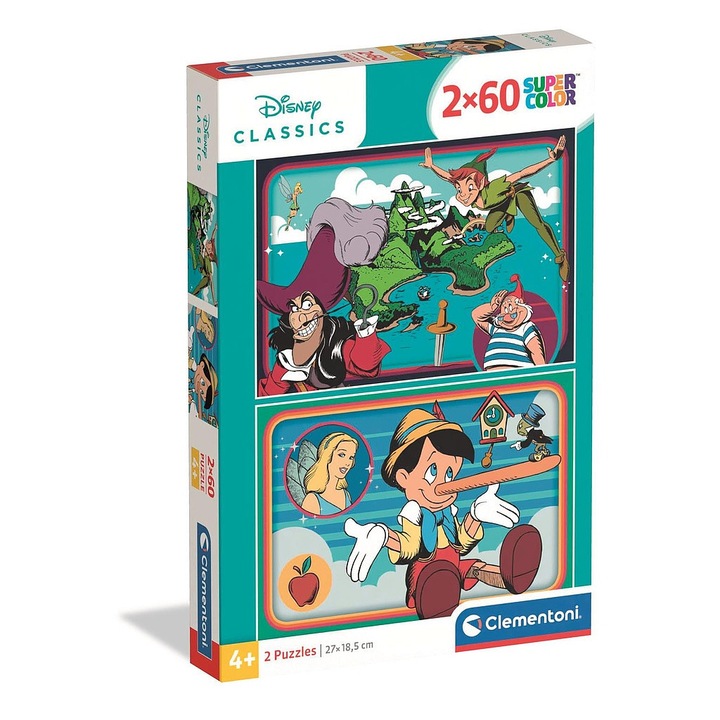 Пъзел Clementoni 2x60 части, Disney Classics