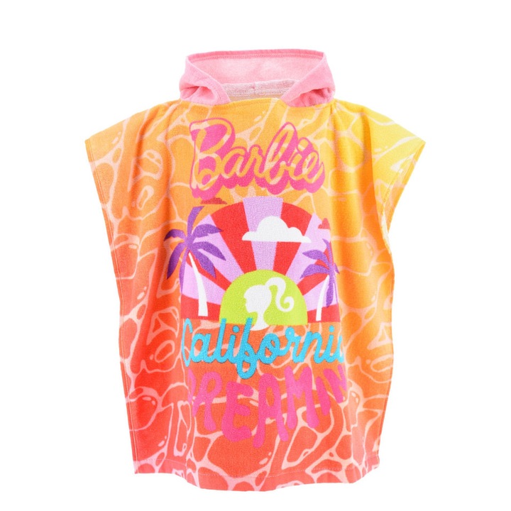 Пончо за плажна кърпа Barbie Los Angeles 55x110 см