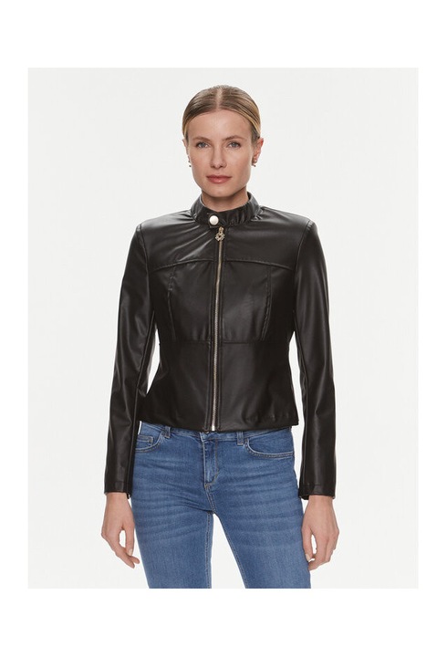 Női kabát, Rinascimento, 303992668, Ekobőr, Fekete, Fekete