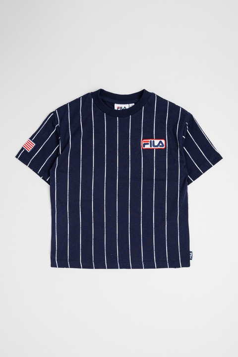 Original Marines, Csíkos póló logóval a mellrészen, Fehér/Tengerészkék