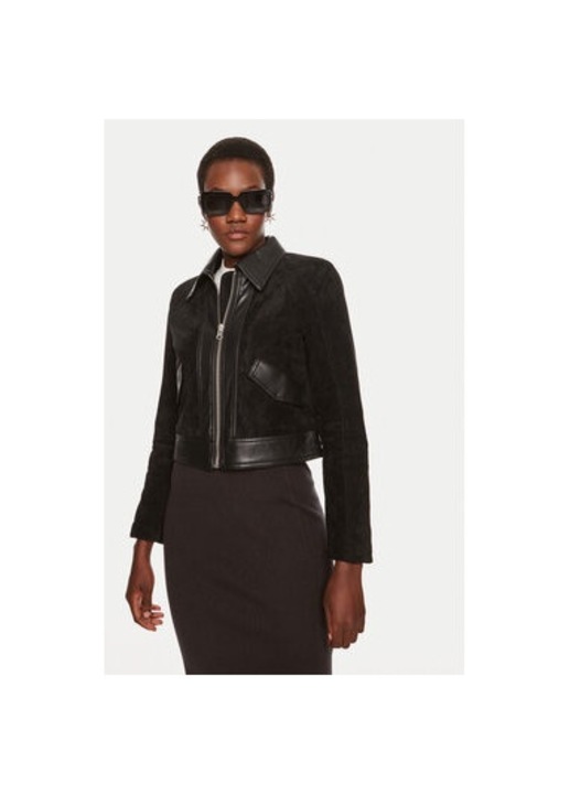 Geaca dama, Sisley, 304280221, Piele ecologica, Negru, Negru, 46