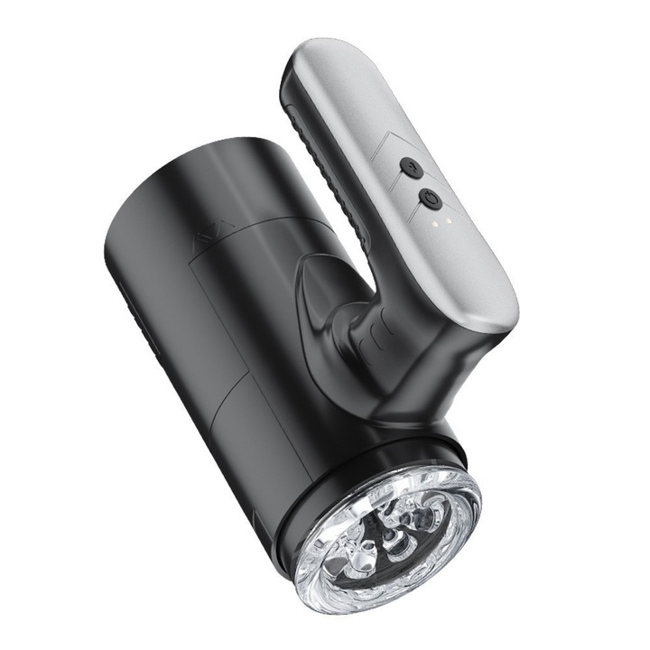 Автоматичен мастурбатор, 300 движения/минута, Медицински силикон, Черен