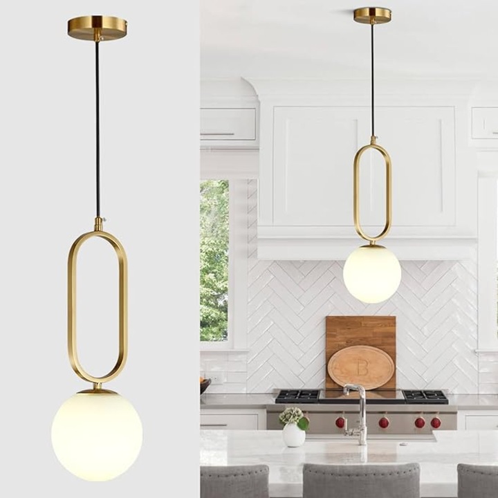 EDC® Nordic Luxury csillár White Globe Copper Body E27 x 1