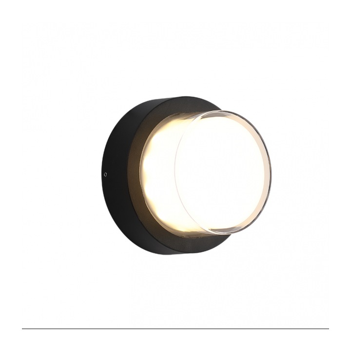 LightPlanet® черна LED стенна лампа IP65 външна 12W топла светлина