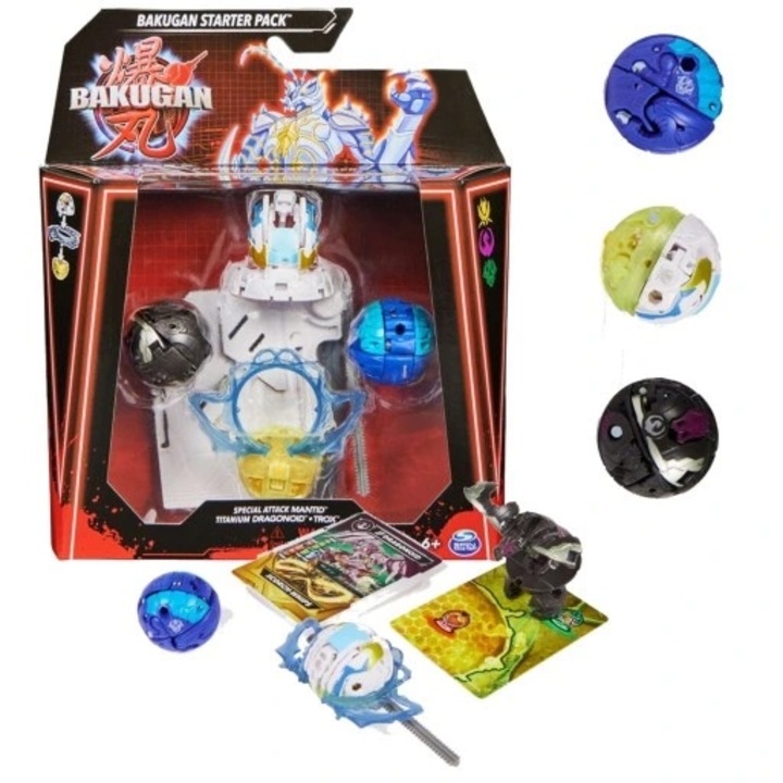Set Bakugan Starter Pack - Titanium Dragonois - Trox 3cm