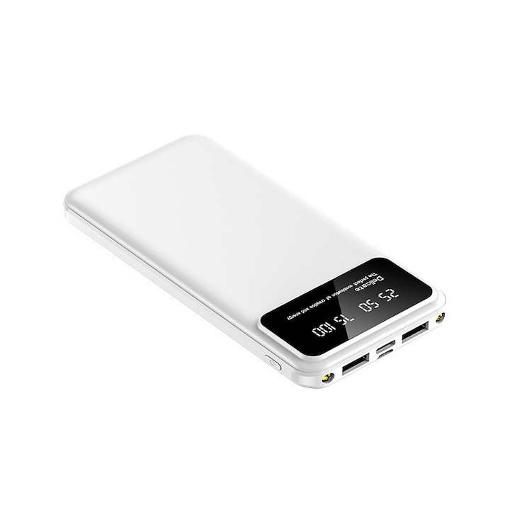 Универсална преносима батерия MI Power Bank 3 Ultra Compact, 10000 mAh, бързо зареждане, два USB-A + USB тип C, Aib