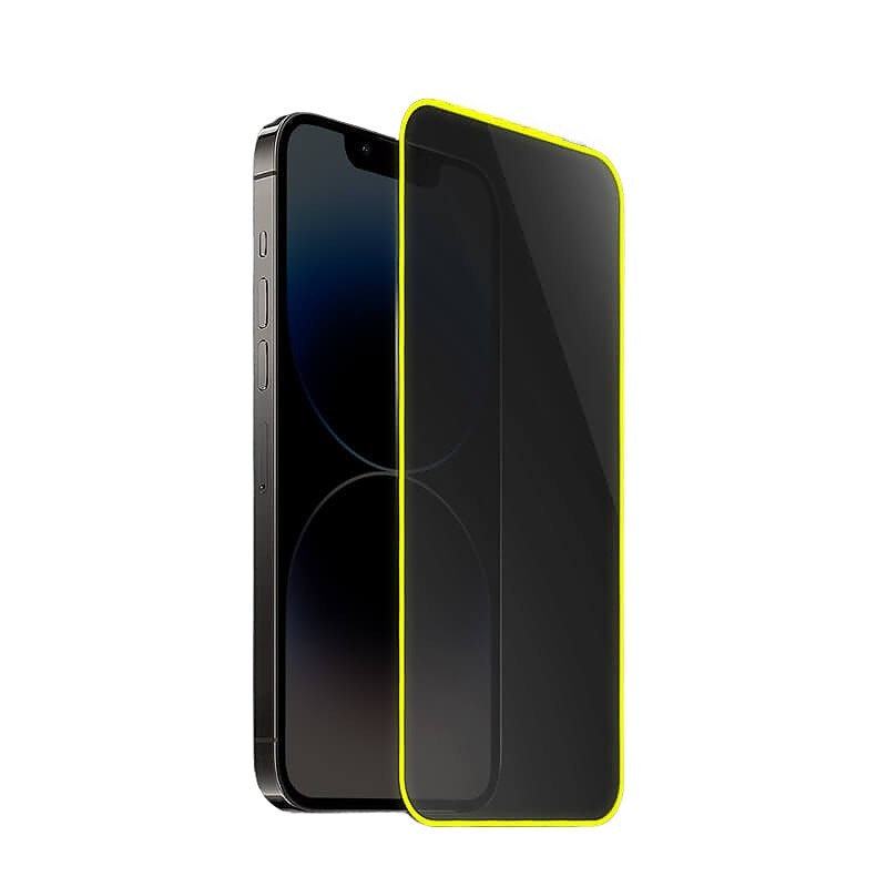 Folie de Sticla Securizata pentru Apple iPhone 15 Pro Max, Luminous, Margine Fosforescenta Neon din