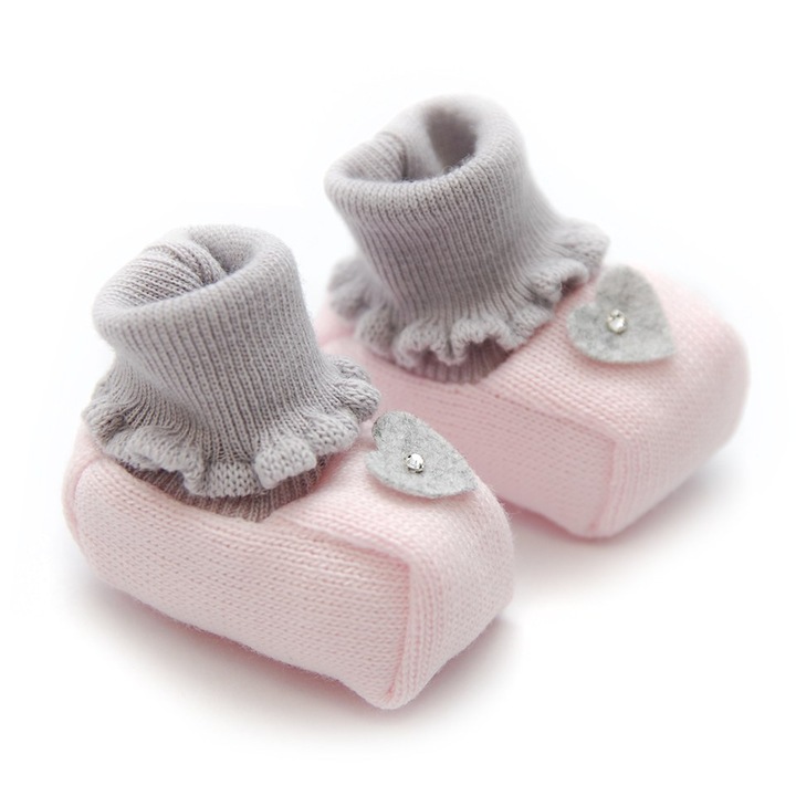 Botosei cu inimioare Lusie, Roz/Gri