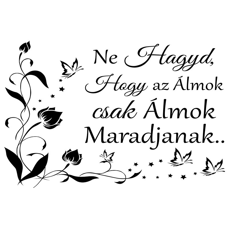 Sticker Decorativ - SMAER - Álmok - 60cm x 40cm - Negru