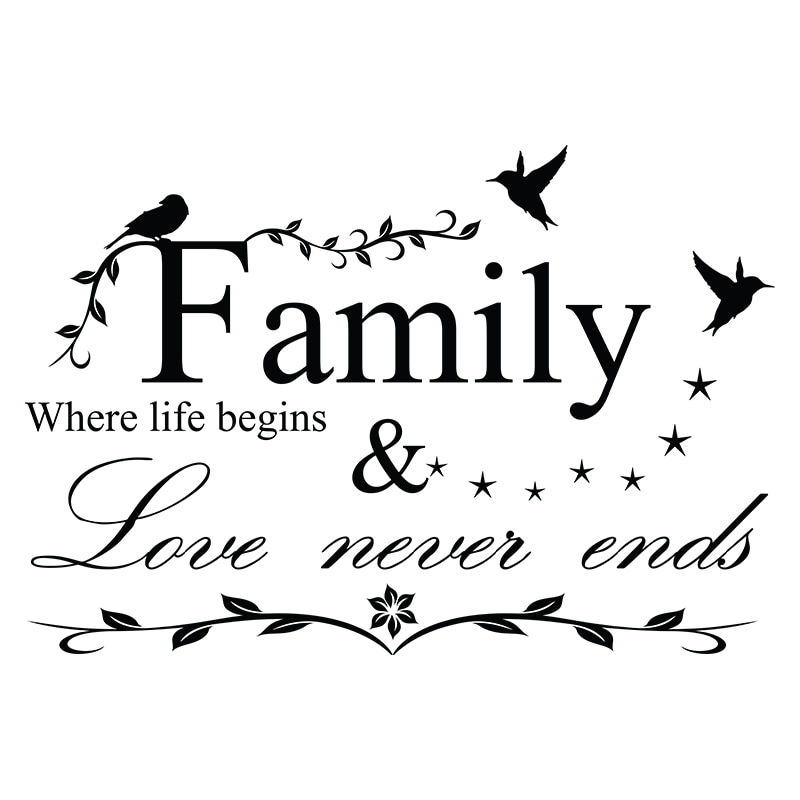 Sticker Decorativ - SMAER - Family - 60cm x 40cm - Negru
