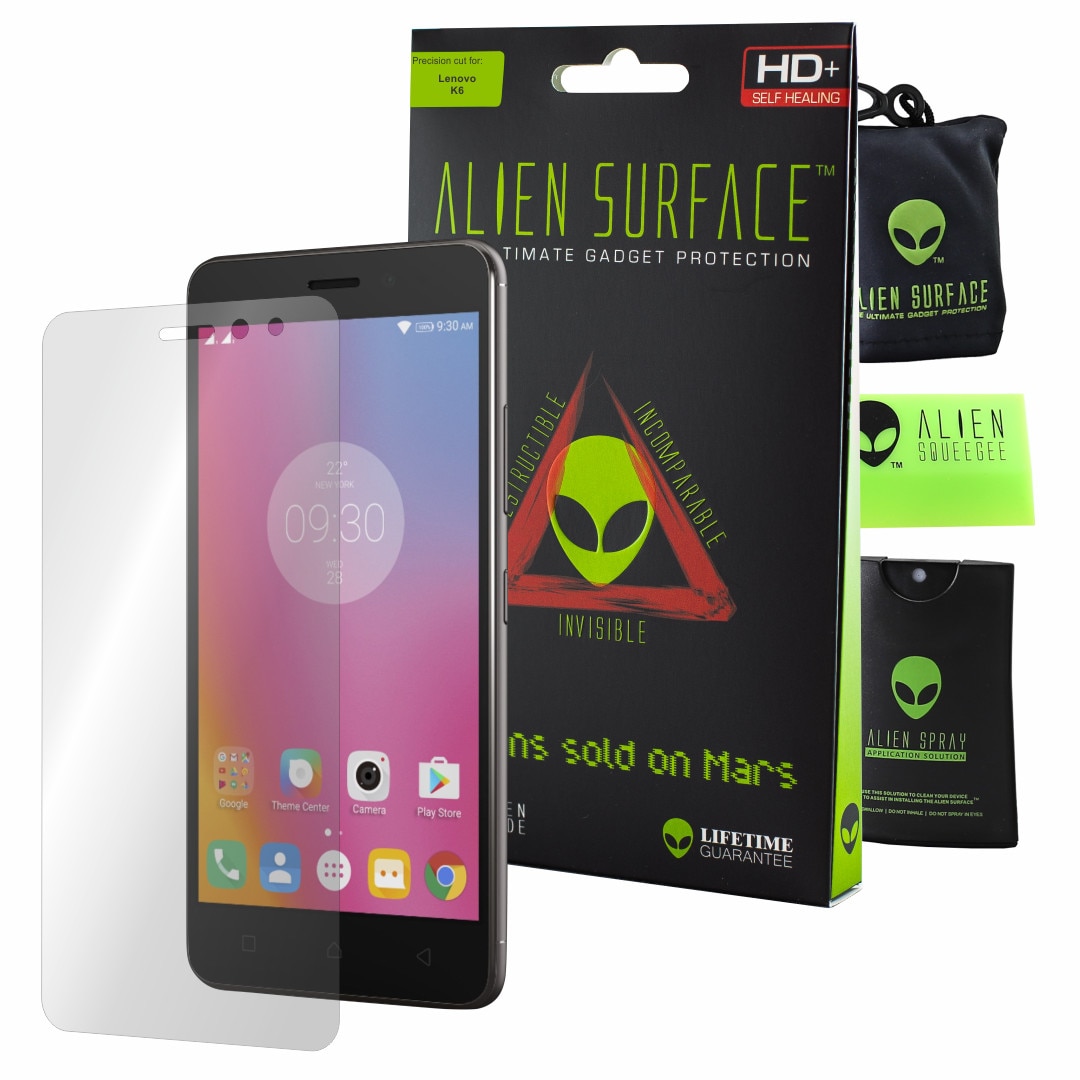 Folie Alien Surface HD, Lenovo K6, protectie ecran + Alien Fiber cadou