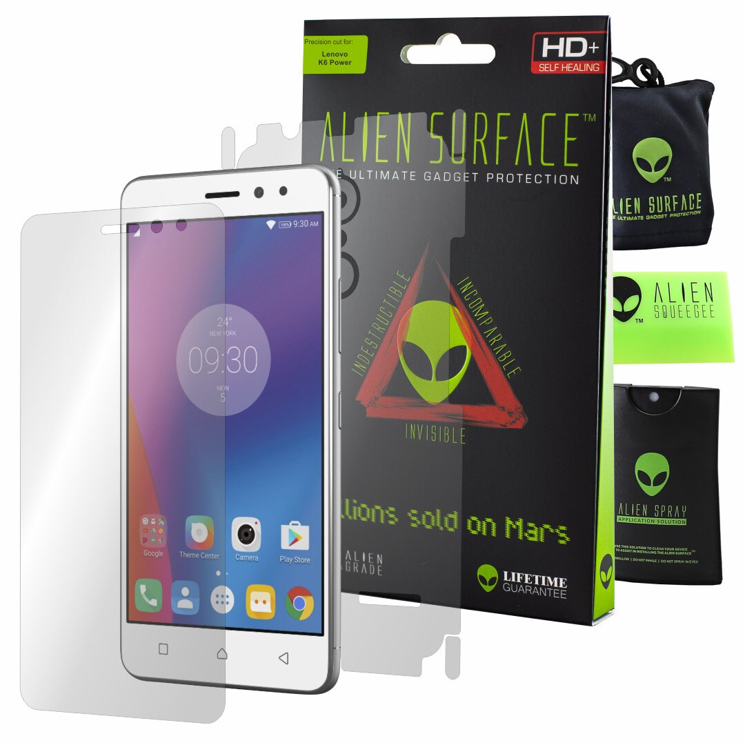 Folie Alien Surface HD, Lenovo K6 Power, protectie ecran, spate, laterale + Alien Fiber Cadou