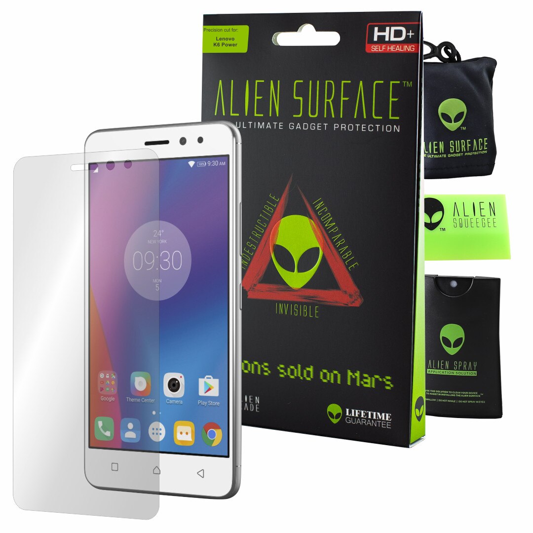 Folie Alien Surface HD, Lenovo K6 Power, protectie ecran + Alien Fiber cadou