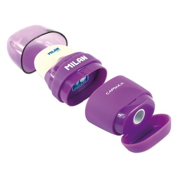 Ascutitoare plastic cu radiera si rezervor Milan Capsule Ascutitoare plastic cu radiera si rezervor Milan Capsule