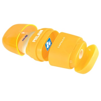 Ascutitoare plastic cu radiera si rezervor Milan Fluo Ascutitoare plastic cu radiera si rezervor Milan Fluo