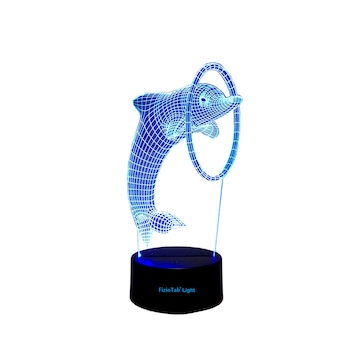 Lampa De Veghe 3D LED Delfin, FizioTab® Light, 7 Culori, Lumina Ambientala, Alimentare USB Lampa De Veghe 3D LED Delfin, FizioTab® Light, 7 Culori, Lumina Ambientala, Alimentare USB
