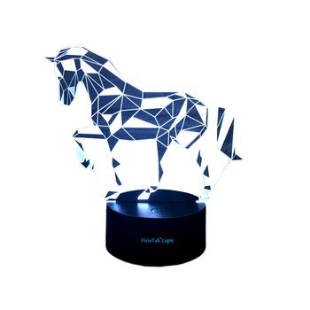 Lampa De Veghe 3D LED Cal, FizioTab® Light, 7 Culori, Lumina Ambientala, Alimentare USB Lampa De Veghe 3D LED Cal, FizioTab® Light, 7 Culori, Lumina Ambientala, Alimentare USB
