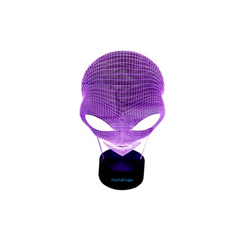 Lampa De Veghe 3D LED Alien, FizioTab® Light, 7 Culori, Lumina Ambientala, Alimentare USB Lampa De Veghe 3D LED Alien, FizioTab® Light, 7 Culori, Lumina Ambientala, Alimentare USB