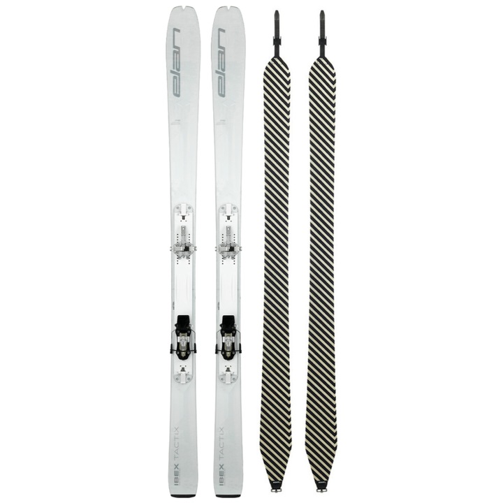 Set schiuri de tura pliabile Elan Ibex Tactix cu legaturi Elan Tactix 12, frana 86 mm, piei de foca Elan, 170 cm, barbati, alb