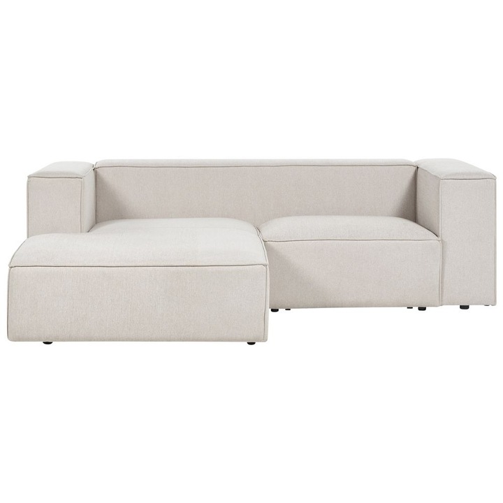 Canapea colt dreapta bej cu 2 locuri Vernon