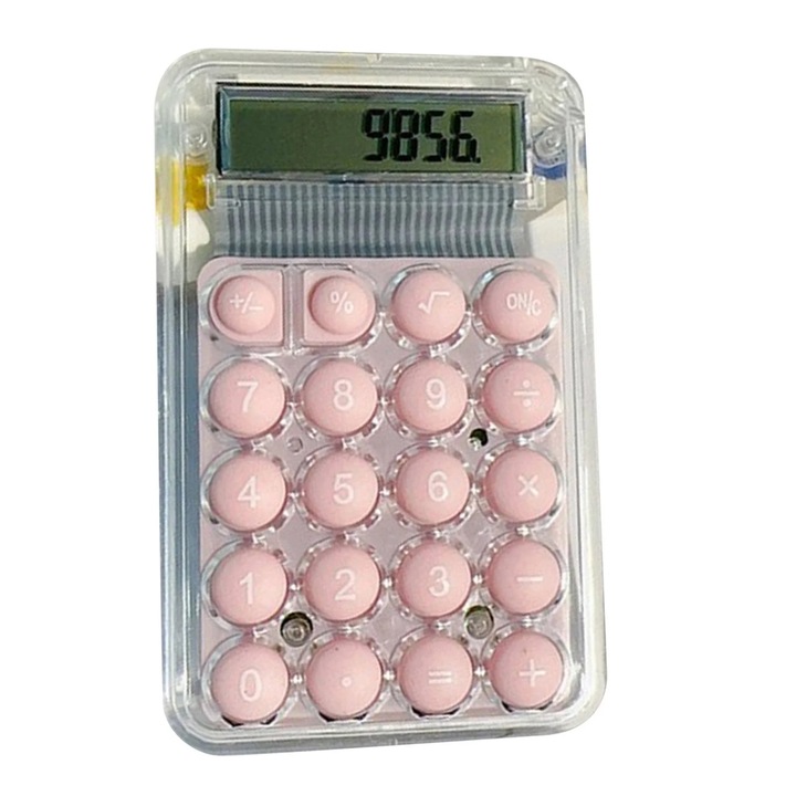 Számológép mini YANYXR rózsaszín 5.6x8.5cm mikro kompakt