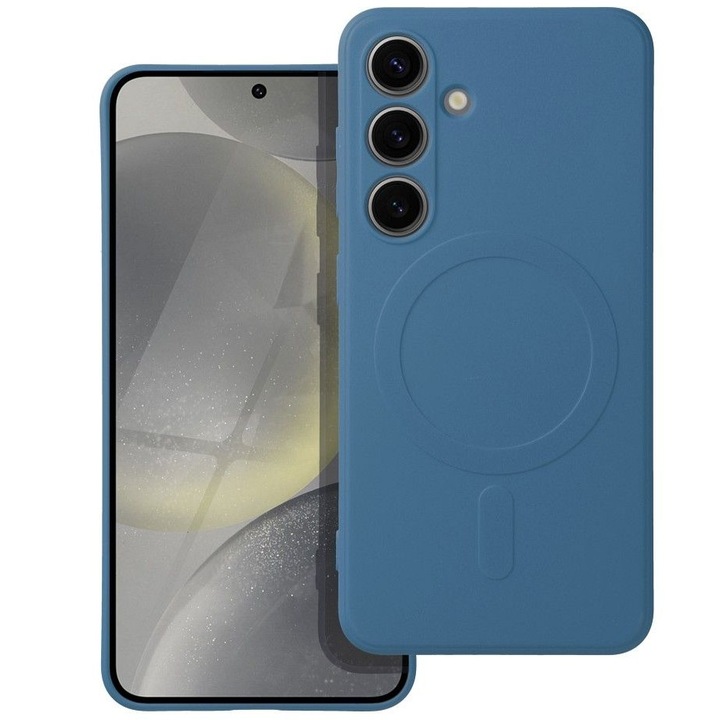 Husa pentru Samsung A56 Daden® MagCover Silicon cu MagSafe, Protectie Camera, Antisoc, Albastru