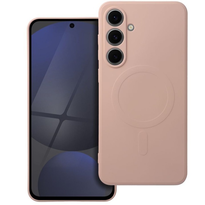 Husa pentru Samsung A56 Daden® MagCover Silicon cu MagSafe, Protectie Camera, Antisoc, Roz