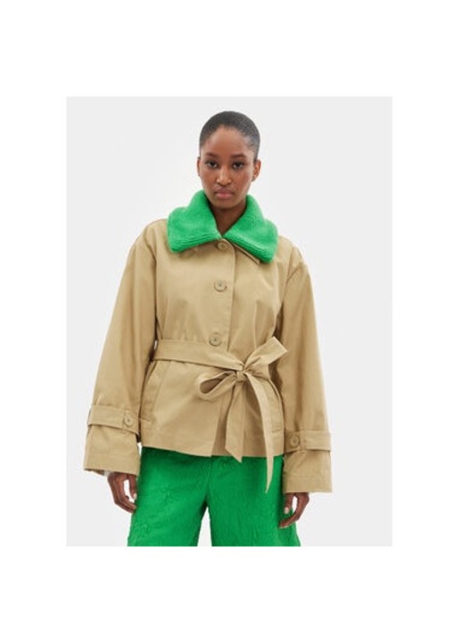 Női kabát, Egyedi, 303620127, Pamut, Bézs, Bézs