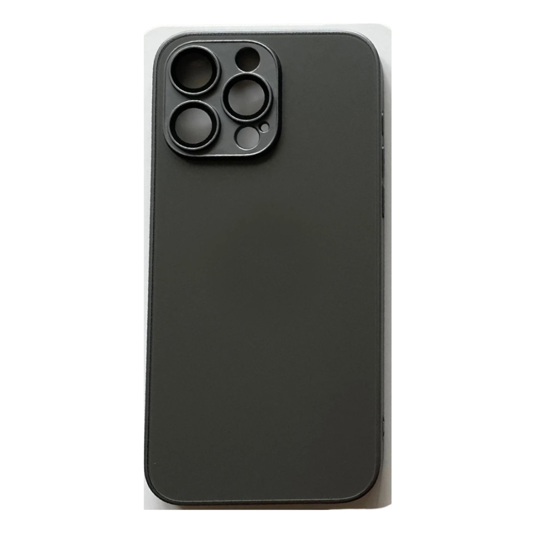 Husa de protectie din sticla Premium AG Glass pentru iPhone 15 Pro Max, negru