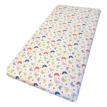 Cearsaf cu elastic pe colt pentru saltea bebelusi 120x60 cm Deseda Fluturasi Cearsaf cu elastic pe colt pentru saltea bebelusi 120x60 cm Deseda Fluturasi