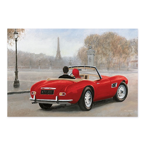 Tablou Canvas - A Ride in Paris III Red, 80 x 120 cm