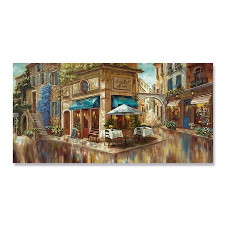 Картинa Канава Artfoyer - Кафето на улицата, 50 x 100 см