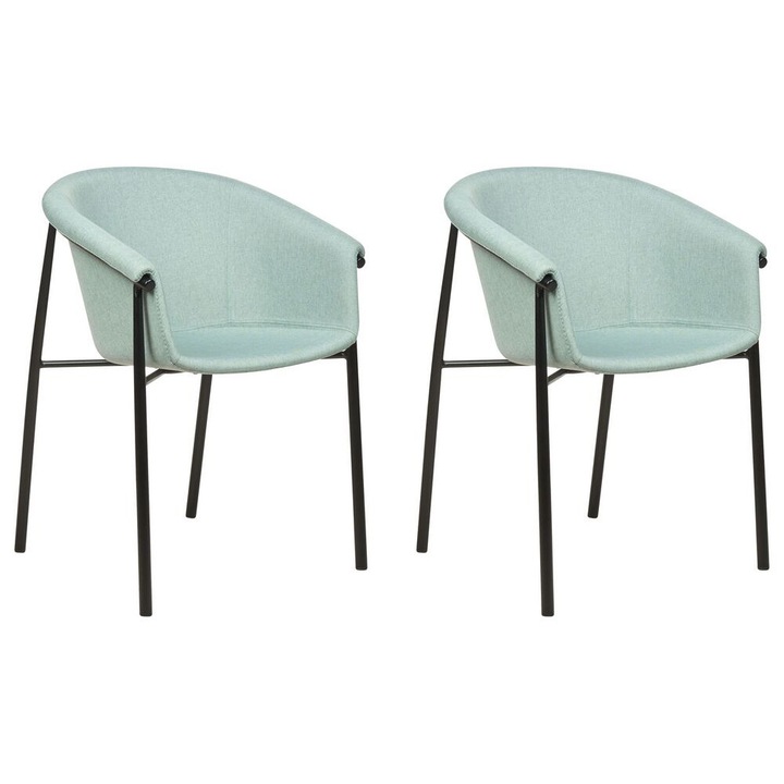 Set de 2 scaune dining Ames Verde menta