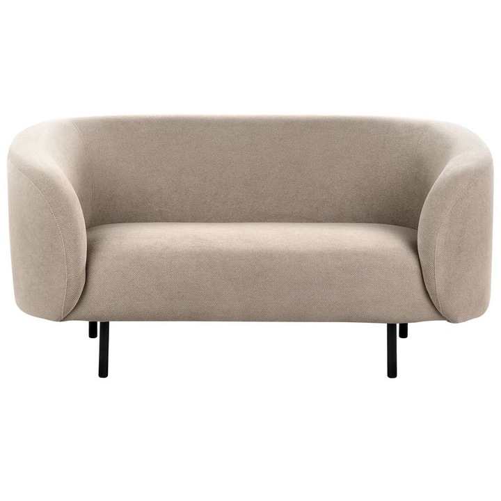 Kétszemélyes tópszínű kárpitozott kanapé Loen