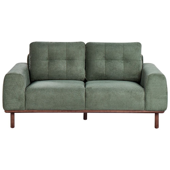 Canapea cu 2 locuri din tesatura verde Laurila