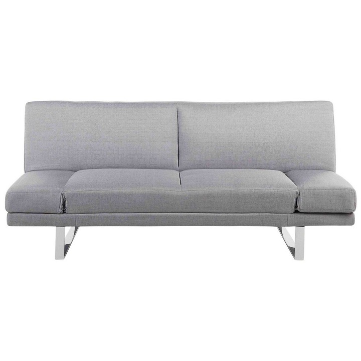 Canapea extensibila cu 3 locuri din tesatura gri deschis York
