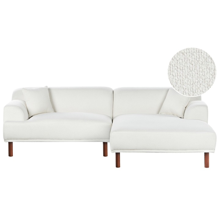 Coltar cu orientare stanga din boucle alb Holt