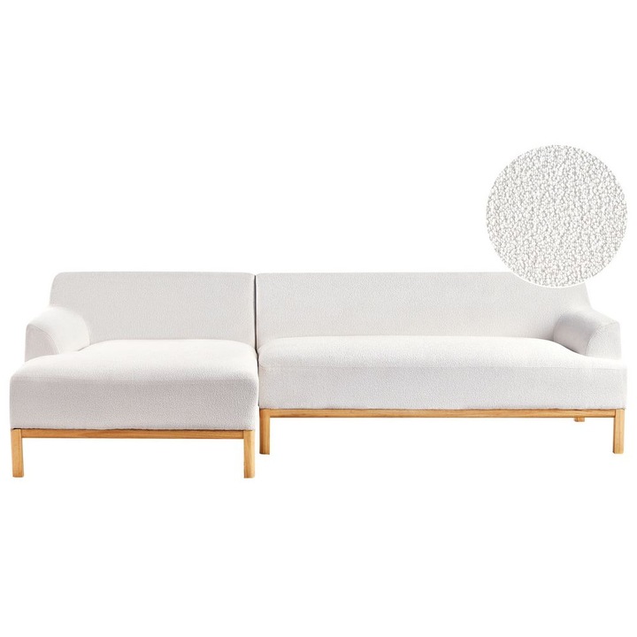 Coltar dreapta din tesatura boucle alb-murdar Sosjo