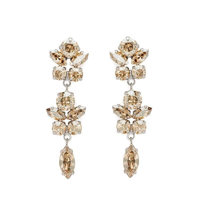 Cercei Marielle Gold Shadow cu cristale Swarovski