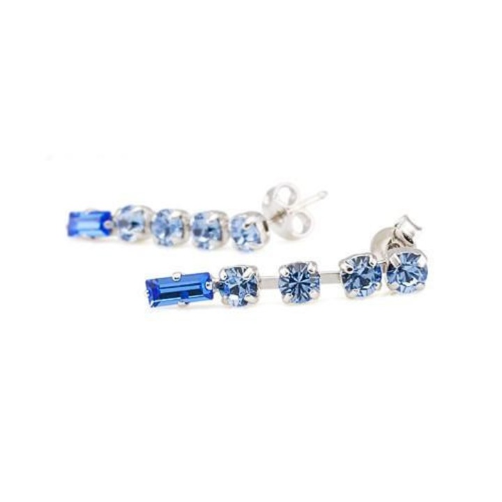 Cercei Carla Brillanti Lisette cu crystale Saphire