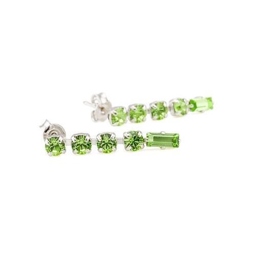 Cercei Carla Brillanti Lisette cu crystale Swarovski Peridot
