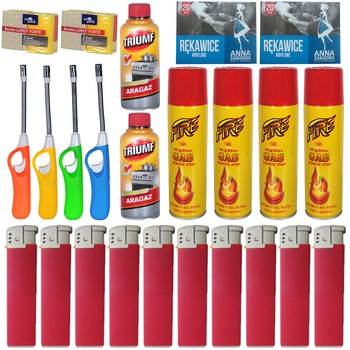 Pachet - 10 x Bricheta rosie + 4 x Bricheta cu prelungitor flexibil pentru aragaz + 2 x Solutie aragaz, Triumf, 375ml + 4 x Tub de gaz, 270ml + 2 x Set Bureti de vase, 2buc/set + 2 x Cutie manusi vinil, 20 perechi/cutie Pachet - 10 x Bricheta rosie + 4 x Bricheta cu prelungitor flexibil pentru aragaz + 2 x Solutie aragaz, Triumf, 375ml + 4 x Tub de gaz, 270ml + 2 x Set Bureti de vase, 2buc/set + 2 x Cutie manusi vinil, 20 perechi/cutie