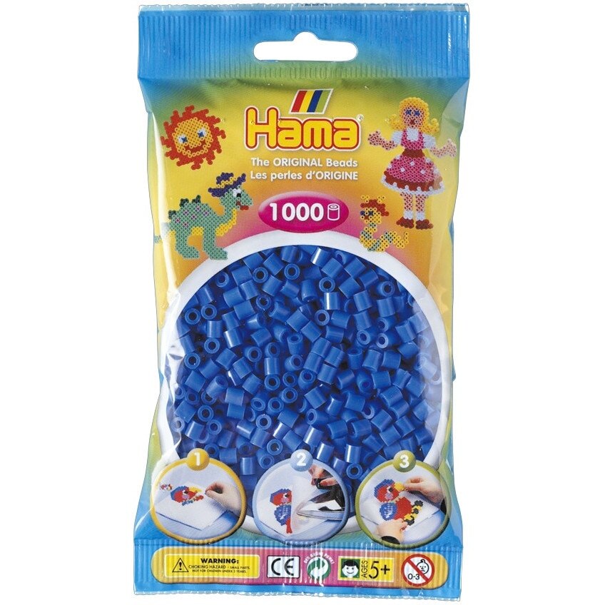 Margele de calcat HAMA MIDI ALBASTRU DESCHIS, 1000 buc in pungulita