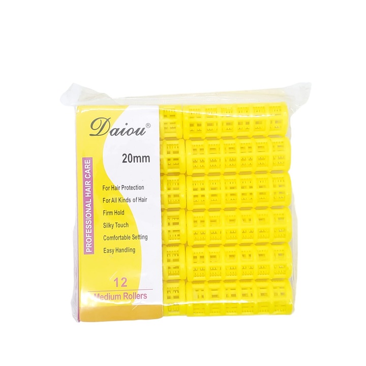 Bigudiuri Din Plastic cu Capac 12 buc./20 mm