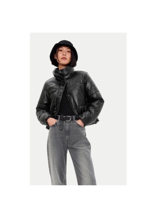 Geaca dama, Gap, 305017079, Piele ecologica, Negru, Negru