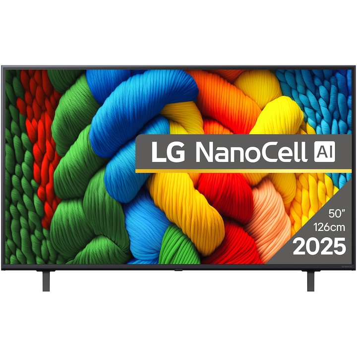 Телевизор LG NanoCell 50NANO80A3B, 50" (126 см), Smart, 4K Ultra HD, Kлас F (Mодел 2025)