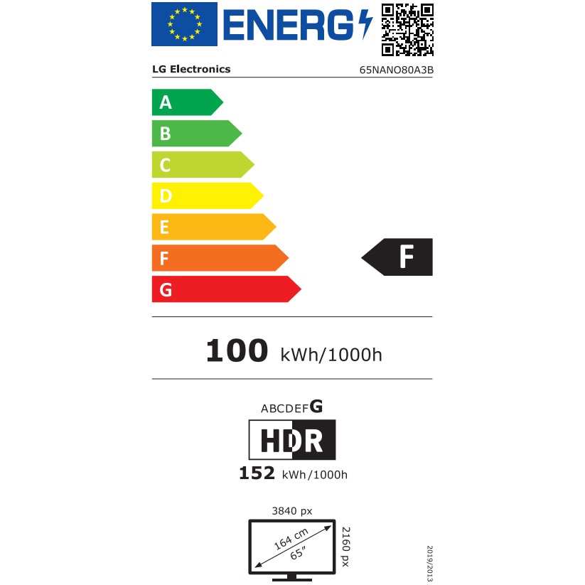 Televizor LG NanoCell 65NANO80A3B, 164 cm, Smart, 4K Ultra HD, Clasa F (Model 2025)