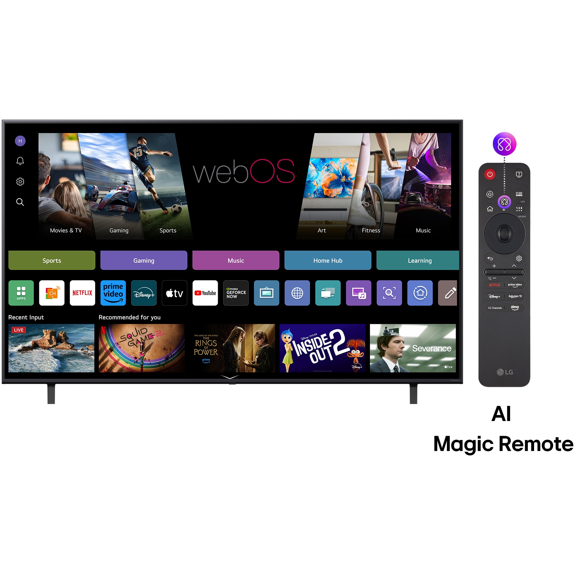 Televizor LG NanoCell 75NANO80A3B, 189 cm, Smart, 4K Ultra HD, Clasa F (Model 2025)
